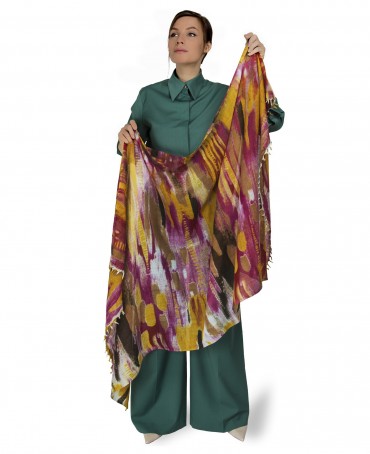 Палантин Женский W40-ABSTRAITE/JAUNE